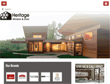 Tablet Screenshot of heritagewindow.com